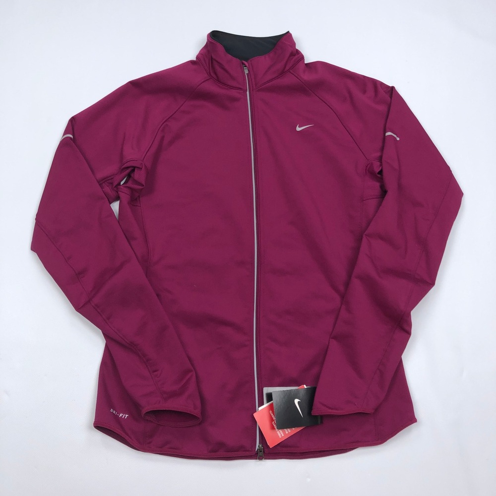 Nike Womens Element Thermal Full Zip Running Jacket Purple Large L
